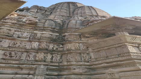 Una-Vista-Más-Cercana-Del-Templo-De-Khajuraho