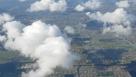 Aerial-view-of-Miami-hinterlands-from-an-airplane