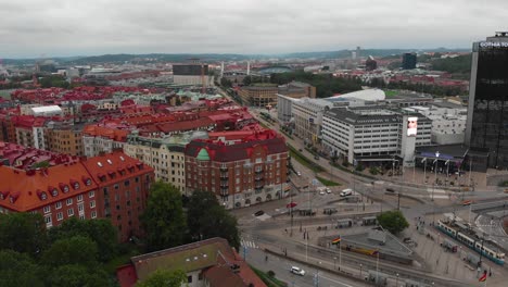 Amazing-aerial-footage-over-the-part-of-Gothenburg-called-Korsvagen