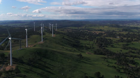 Antena-De-La-Granja-De-Turbinas-Eólicas-En-Las-Zonas-Rurales-De-Australia