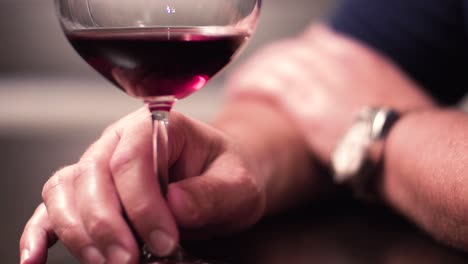 Male-hand-holding-a-glass-wine-panning