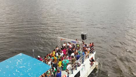 Epic-aerial-of-a-boat-ride-and-party-for-pre-carnival-fete-on-the-island-of-Trinidad-and-Tobago
