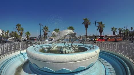 The-dolphin-fountain-on-the-Greek-island-of-Kos