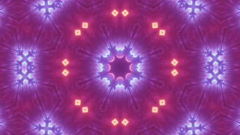Beleuchtetes-Kaleidoskop-Symmetrisches-Sternmuster,-3d-bewegungsgrafik