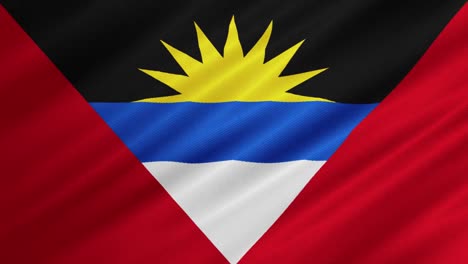 Flagge-Von-Antigua-Und-Barbuda-Weht-Im-Hintergrund