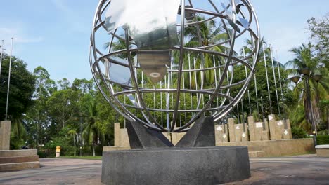Shot-from-Globe-art-statue-in-Park-in-langkawi-kuah