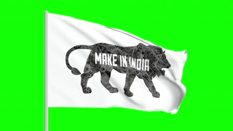 Make-in-India-Flag-For-Content-Creator-in-Green-screen-4K