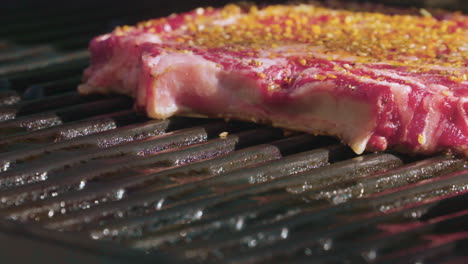Köstliche,-Gewürzte-Ribeye-Steaks,-Die-Auf-Einem-Grill-Zubereitet-Werden