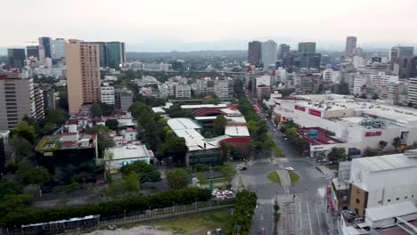 Aerial-view-of-Polanco,-one-of-the-most-luxurious-neighborhoods-in-Mexico-City