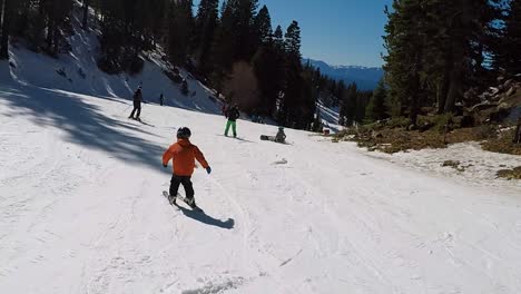 Young-boy-taking-private-lessons-at-a-Lake-Tahoe-ski-resort