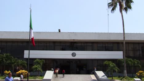 Mexican-federal-building-in-Tapachula-city,-Chiapas,-Mexico