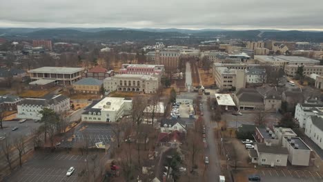 This-aerial-shot-takes-place-over-the-downtown-Fayetteville-Arkansas-area
