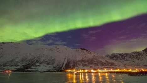 Northern-lights-in-Tromso,-Norway