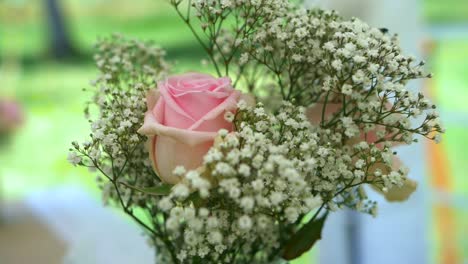Wedding-decoration,-flowers-on-table