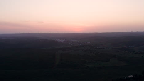 Aerial:-Algarve-landscape-during-sunset