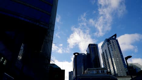 Timelapse-of-clouds-in-the-sky-in-downtown-Vancouver