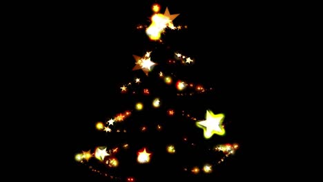 árbol-De-Navidad-Brillante-Hecho-De-Estrellas-Centelleantes