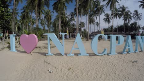 Verkleinern-Sie-Den-Strand-Von-Nacpan-In-El-Nido,-Philippinen
