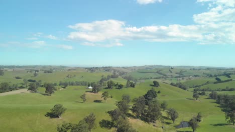 A-aerial-shot-of-the-green-farmlands-and-hills-of-Victoria-Australia