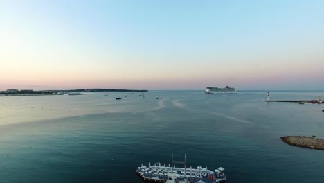 Aerial-shot-flying-over-the-Port-Pierre-Canto-in-Cannes