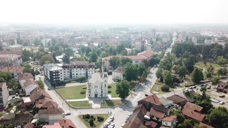 Aerial-view-of-catholic-church