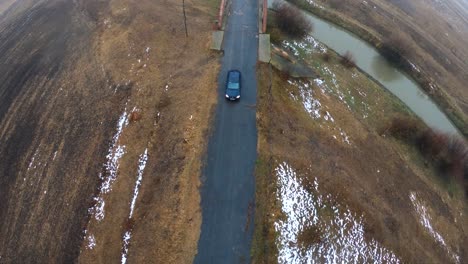 Drone-following-the-car