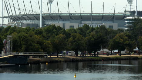 Der-Melbourne-Cricketplatz-Schoss-Vom-Yarra-River