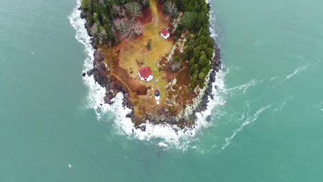 Vista-De-Altura-Extrema-Curtis-Island-Lighthouse-Camden-Maine-EE.UU.