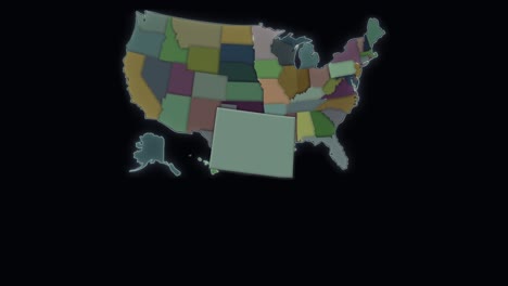 El-Estado-De-Colorado-Está-Resaltado---Estados-Unidos---Mapa-De-Estados-Unidos