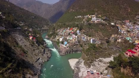 AERIAL:-Ganga-river-in-Rishikesh-India