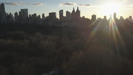 A-nice-sunset-day-with-my-drone-in-Central-Park-in-New-York-City's-biggest-park