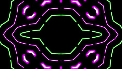 Kaleidoskop-Neoneffekte-Vj-Loop-Bewegungshintergrund