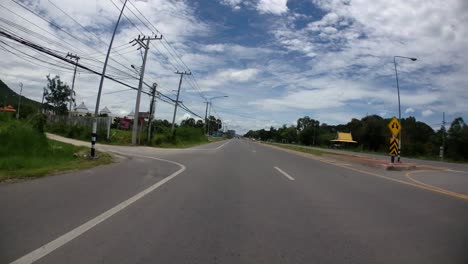 This-is-a-time-lapse-with-an-action-camera-mounted-in-front-of-the-truck,-driving-from-Pranburi-to-Hua-Hin-and-Hua-Hin-to-Bangkok-on-Phet-Kasem-Road