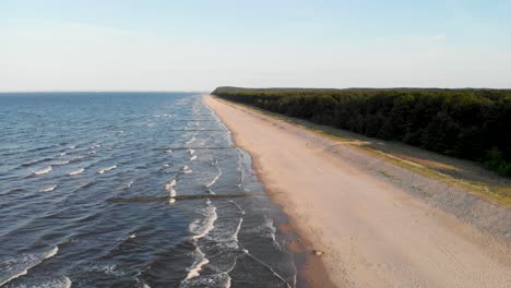 Aerial:-Panoramic-view-of-beautiful-coast-with-dunes-of-Baltic-sea
