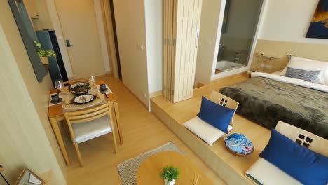 Modern-Japanese-Open-Plan-Bedroom-Decoration