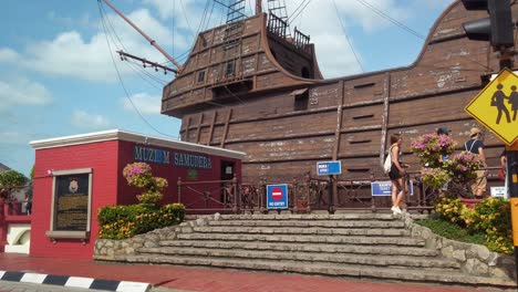 Side-View-of-Maritime-Museum-Malacca-Attraction-on-sunny-day