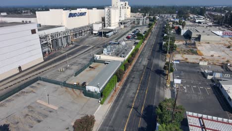 Bud-Light-factory-plant,-aerial-view