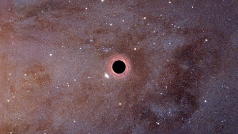 Approaching-black-hole-is-visible-through-gravitational-lensing,-elements-of-this-image-furnished-by-NASA