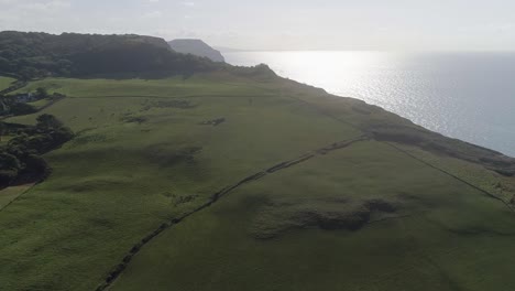 Fields-on-the-edge-of-the-Jurassic-coast,-Charmouth-Dorset