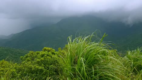Moving-shot-of-the-Storm-clouds-approaching-very-fast-in-Vagamon,-Kerala,-India