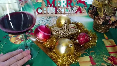Christmas-spirit-with-glass-of-wine