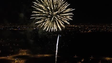 Great-firework-show-in-Nicosia,-Cyprus