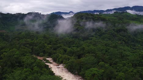 Aerial-shot-of-the-river-Xanil-and-the-Agua-Azul-waterfalls-in-the-jugle-of-Chiapas