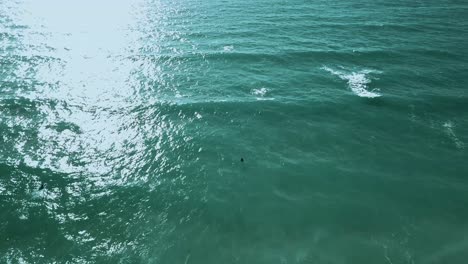 Surfer-Warten-Auf-Die-Perfekte-Welle-In-Kristallklarem-Wasser