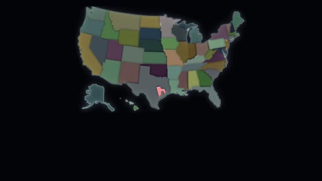 Rhode-Island-Está-Resaltado---Estados-Unidos---Mapa-De-Estados-Unidos