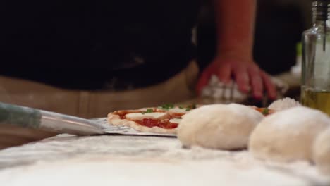 Hand-made-Italian-pizza-dough-on-counter