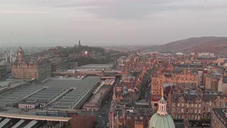 Flying-a-drone-over-the-city-of-Edinburgh