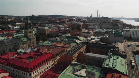 Schöne-Aussicht-über-Die-Majestätische-Stadt-Göteborg-Mit-Dem-Stadtteil-Inom-Vallgraven-Und-Der-Berühmten-Aveny