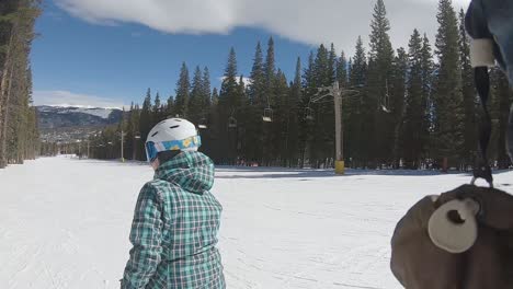 Snowboard-En-Breckenrdige-Colorado-Durante-Un-Increíble-Polvo-Fresco