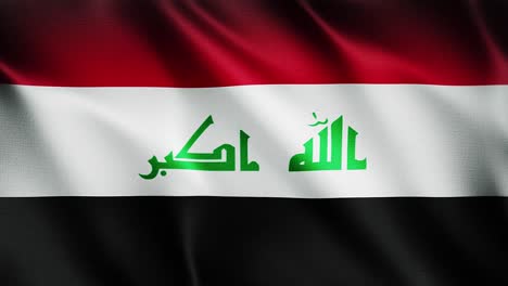 Flagge-Des-Irak-Winkt-Im-Hintergrund